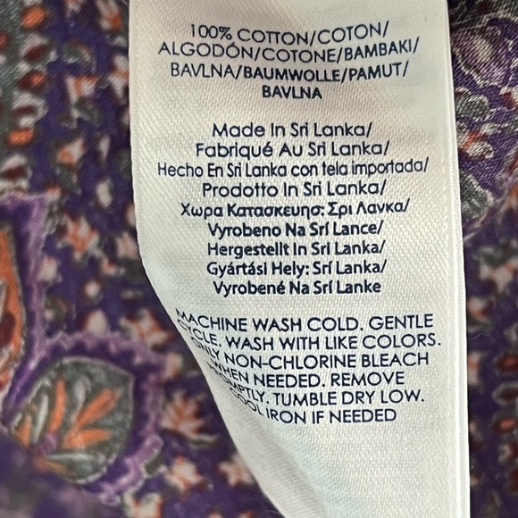 Chaps Deep Purple Design Print Blouse Size 3X - Picture 6 of 6